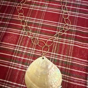 Gold Chain Necklace with Shell Pendant